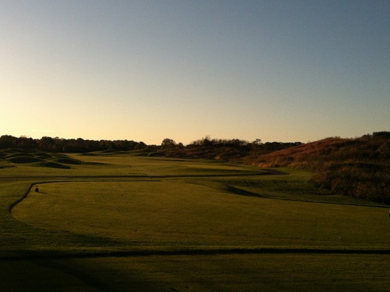 The 7th hole on the Hillside Course at Cantigni...