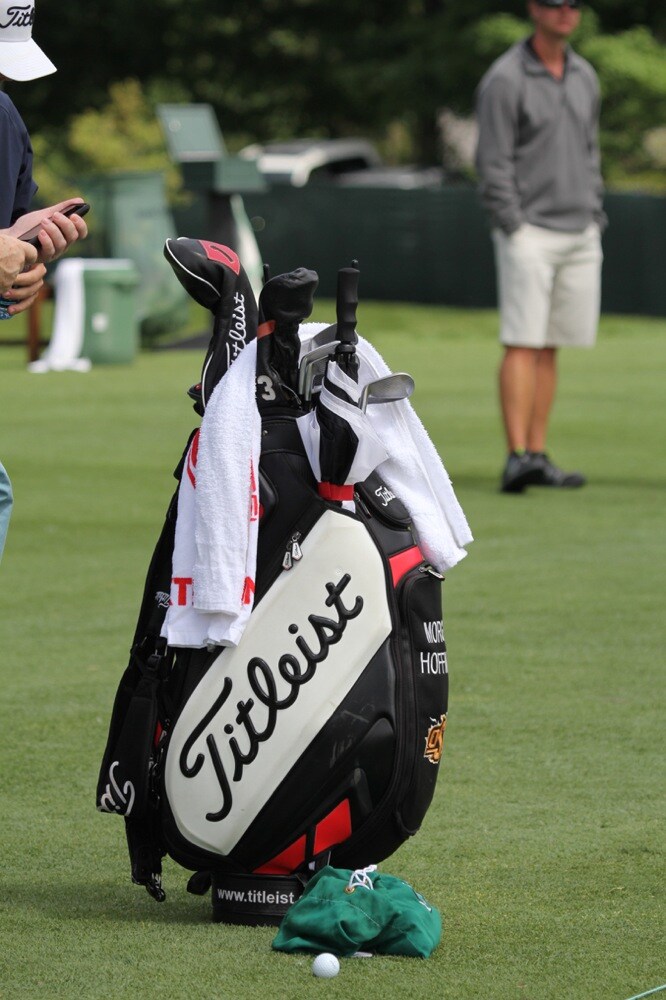 Morgan Hoffman&#39;s staff bag is fully stocked...