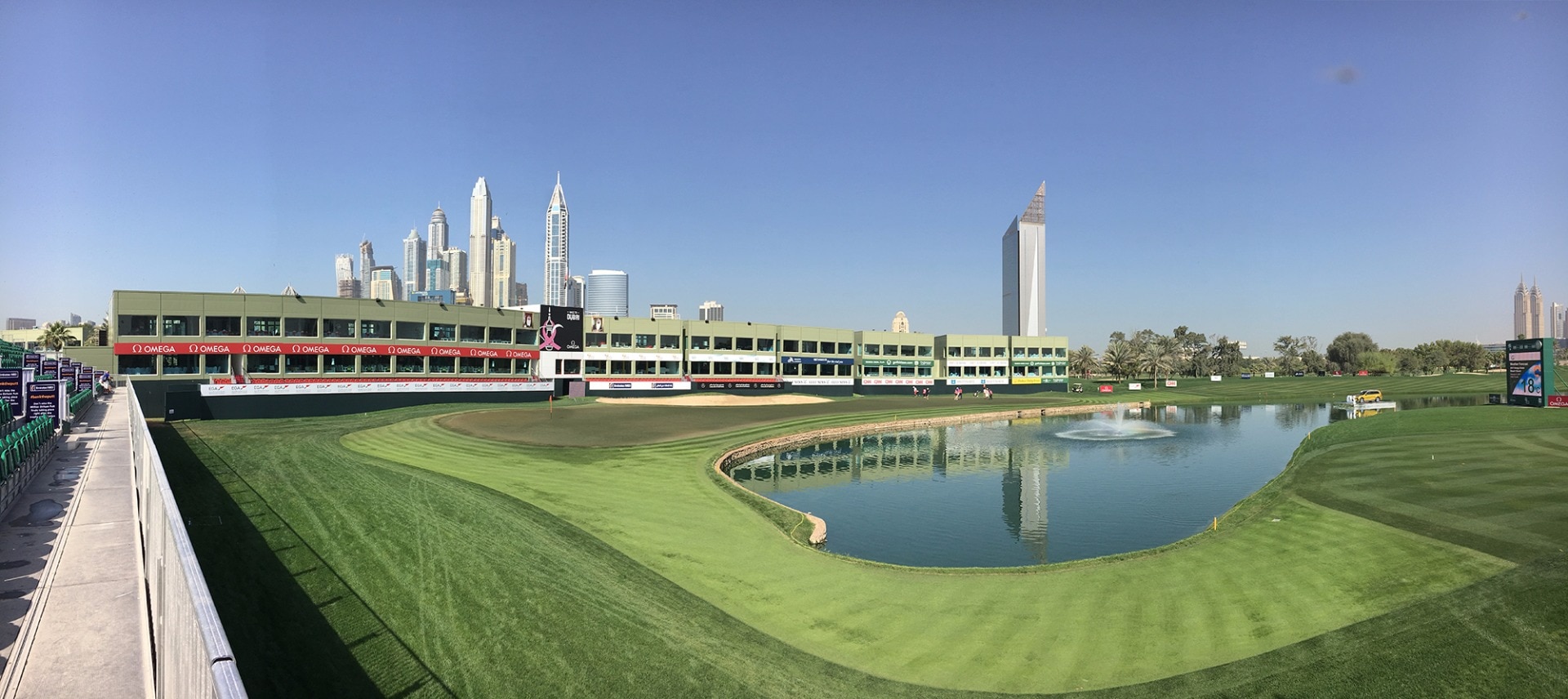 View overlooking the 9th and the 18th green. 