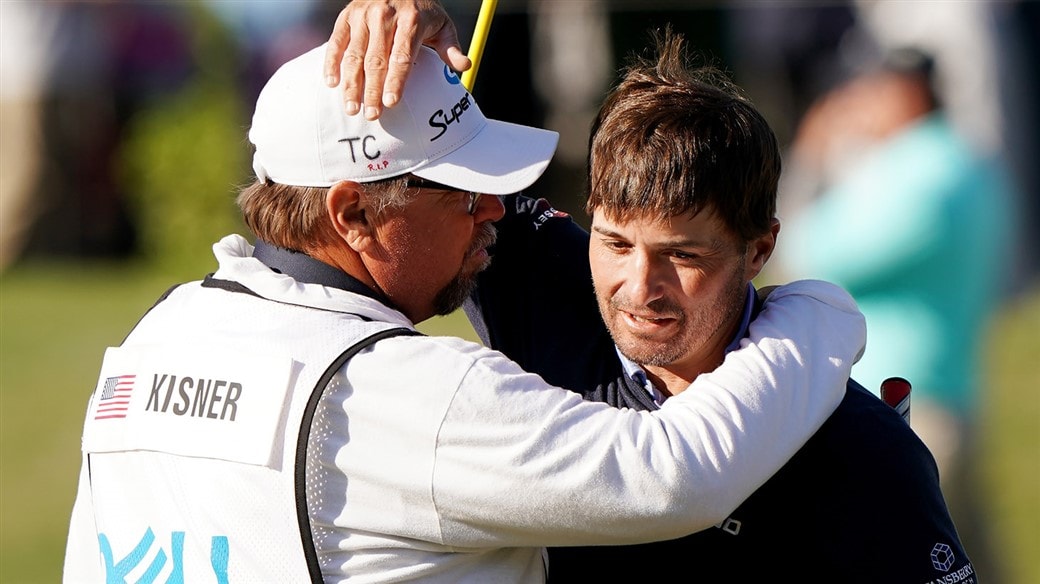 Titleist golf ball player Kevin Kisner celebrates his victory at the 2019 WGC - Dell Technologies Match Play