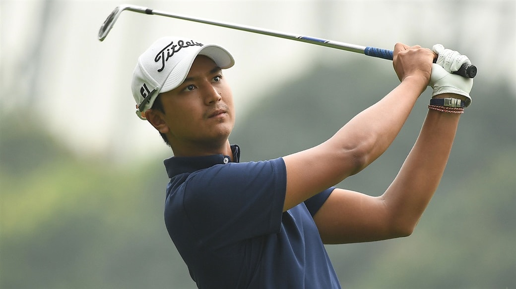  Titleist Brand Ambassador Sadom Kaewanjana play a shot with his Titleist 718 AP2 iron during the 2019 Bangabandhu Golf Cup Open