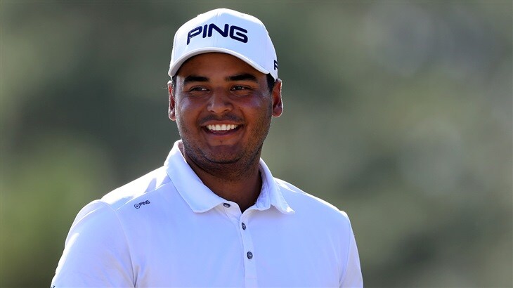 Sebastian Munoz smiles after holing the wining putt with his Pro V1 golf ball at the Sanford Farms Championship.